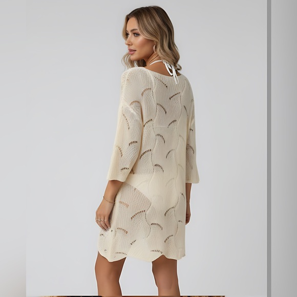 Hollow Knitted Bathing Suit Cover Up - Picture 4 of 8